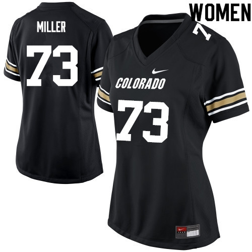 Women #73 Isaac Miller Colorado Buffaloes College Football Jerseys Sale-Black